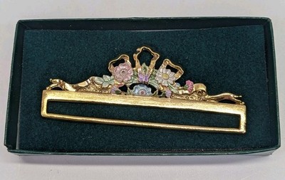 Rare  Just Nan PullWare BellPull Hardware Floral Ribbon New in the Box