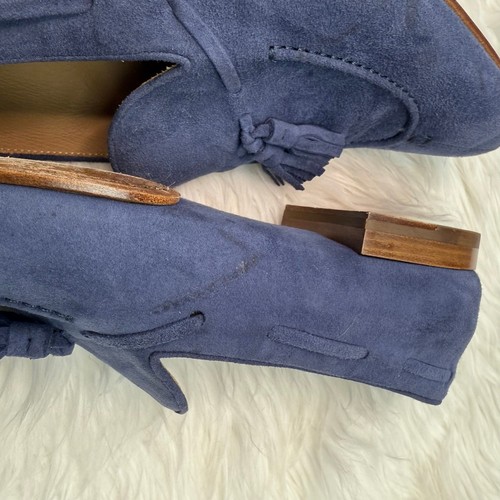 Raparo Herren Blau Wildleder Slipper Halbschuhe Gr. 9,5 (UK 8,5) Designer Luxus - Bild 5 von 24