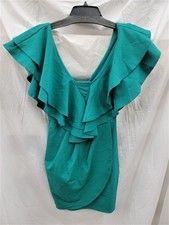 NWT Fashion Nova SM Life's A Little Ruffle Mini Dress Green Body Con 123232