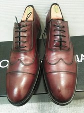 MEN Dolce Gabbana Wingtip Oxford Dress Shoes, VITELLO LEATHER, D. BROWN, SIZE 10