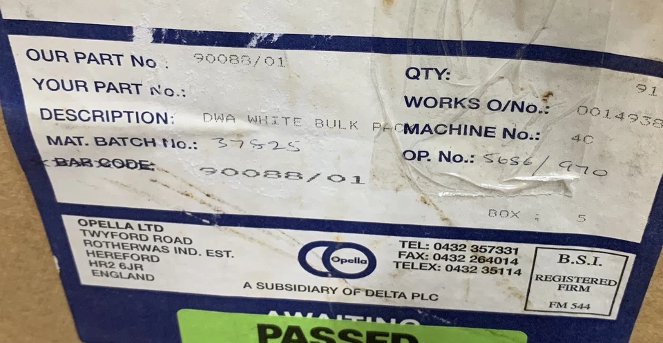 "Conjunto de eliminación de residuos originales Opella 90088 DWA 90088/01 blanco 3,25"" leer" Foto 4 de 4