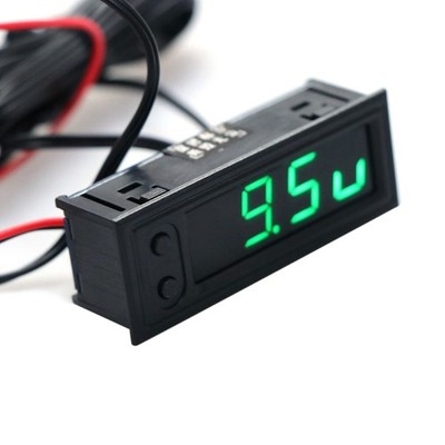 3-in-1 Auto Digitaluhr Thermometer Voltmeter Temperatur Meter Voltmeter DC 12V
