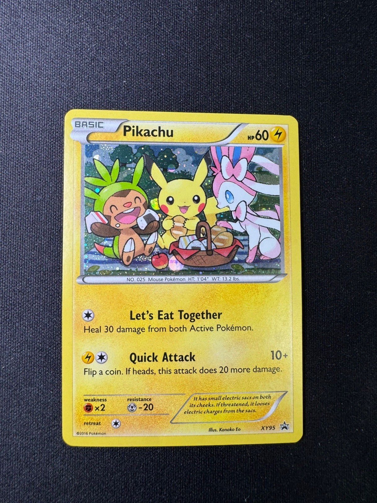 Pokemon Card PIKACHU XY95 Black Star Promo - NM