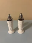 Vintage Westmoreland Milk Glass Paneled Grape Salt And Pepper Shakers