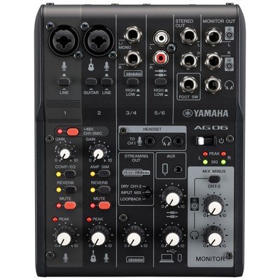 Yamaha AG06 MK2 Black - USB Mischpult