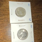1964 Washington Quarter 90% Silver Uncirculated Lot of 2 Coins