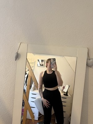 FSBN Sister Crop Top / Bauchfreies Oberteil   Schwarz   Größe XS