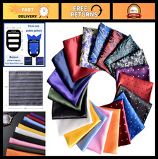 Assorted Pocket Squares for Men - 20 Pack Handkerchiefs Set in Gift Box