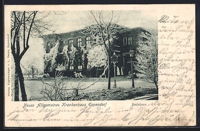 Ansichtskarte Eppendorf, Neues Allgemeines Krankenhaus, Badehaus 1901 