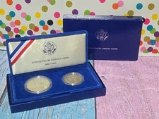 1886 -1986 US Liberty Coins Ellis Island 90% Silver Dollar Clad Half Proof Set