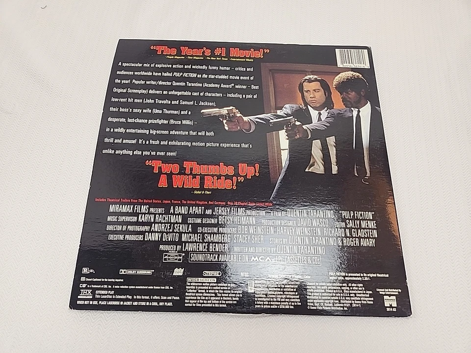 Pulp Fiction - Quentin Tarantino (2 Disc Laserdisc Widescreen) Laser Disc NM - Image 2 of 4