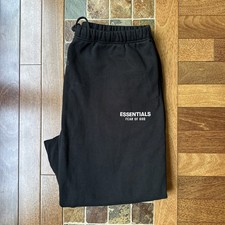 Fear of God Essentials Sweatpants Mens 2XL Black Relaxed Fit Tapered y2k Heavy