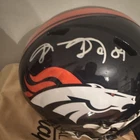 Shannon Sharpe Autograph Throwback Denver Broncos Helmet Beckett Authentication