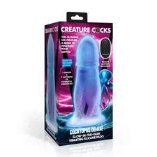 Cocktopus Deluxe Glow-in-the-Dark Vibrating Silicone Dildo by Creature Cocks