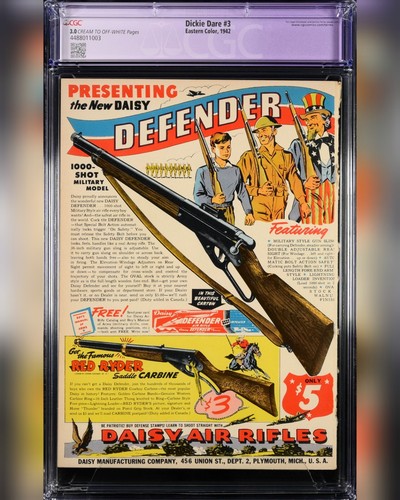 DICKIE DARE #3 CGC 3.0 (1942) Scorchy Smith Cover / Low Pop / Waugh & Sickles - Picture 2 of 2