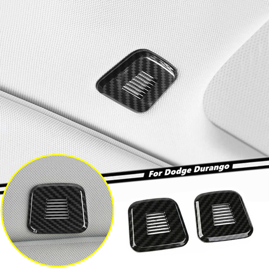 For 2011-2024 Dodge Durango ABS Carbon Fiber Interior Roof Microphone Cover Trim