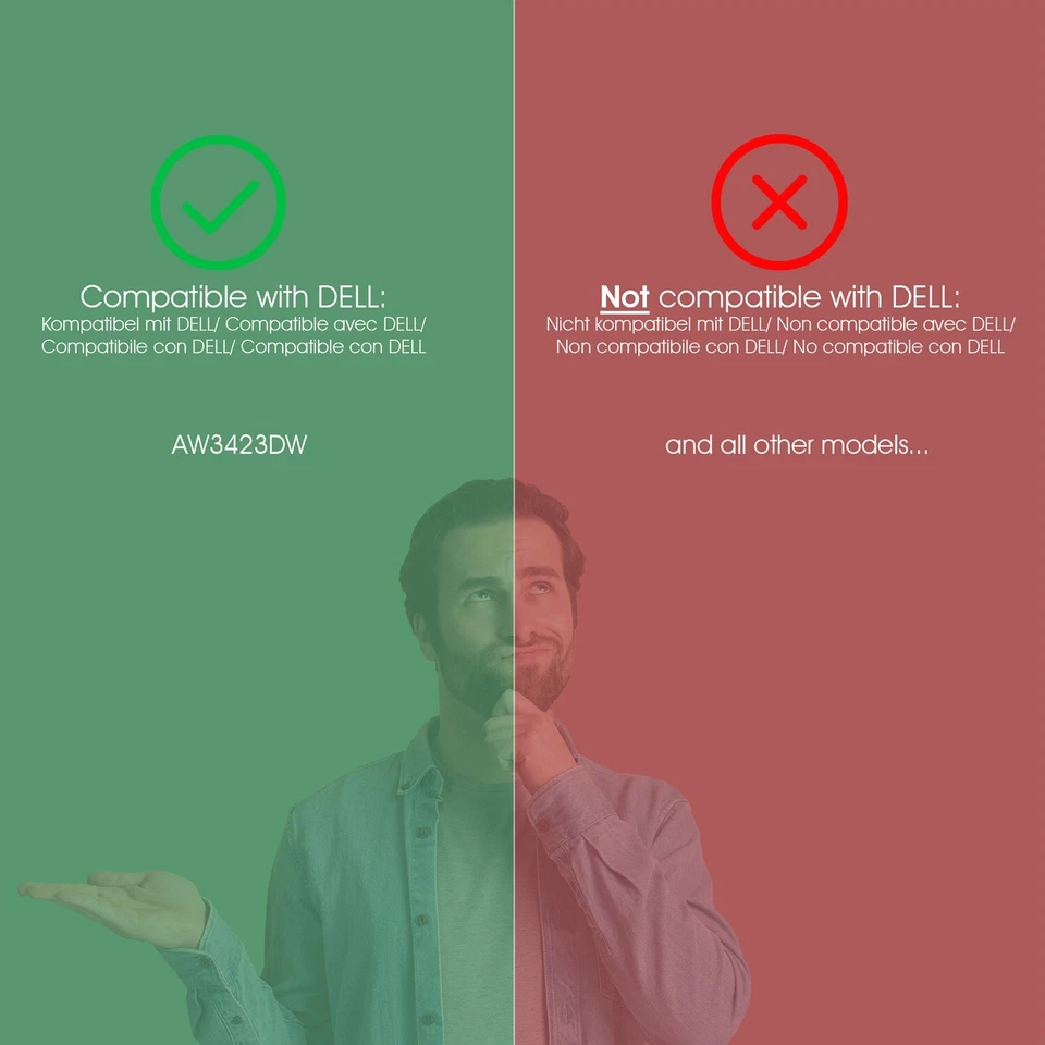 DELL AW3423DW Alienware Gaming Monitor VESA Adapter - 75x75mm - Bild 2 von 4