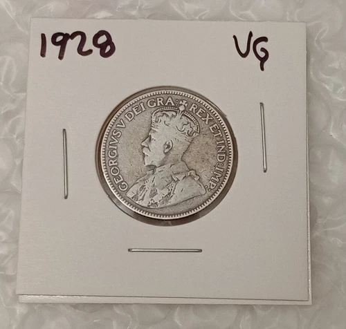 CANADA 25C~ Twenty Five Cents 1928~ *VG~ Silver Coin