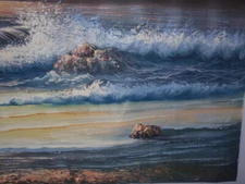 Seascape Seagulls FLY24x36" oil painting on Canvas *Artist Signed:Danson #HHP 41