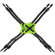 Tack Strap – Non-Slip Tie Down Straps for Outdoor Gear - 2 Pack (Green)