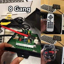 Set of 8 Gang Remote RGB Switch Panel Relay System for 12V 24V 60A LED Lights