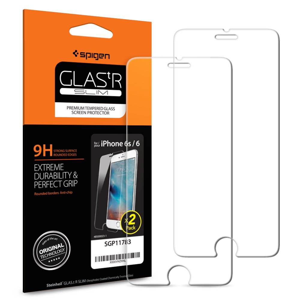 Spigen 2Pezzi Vetro temperato iPhone 6S / 6 Vetro Temperato 9H Premium Custod...