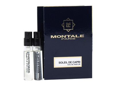 MONTALE PARIS SOLEIL DE CAPRI EDP 2.0ml .06oz x 2 COLOGNE PERFUME SPRAY SAMPLES