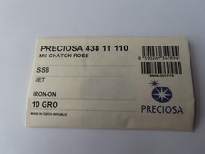 Full package of 1440 genuine Preciosa Hot Fix Flatbacks 6ss Jet.