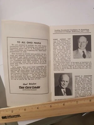1952 RNC guide candidate Dwight Eisenhower Republican pre convention booklet - Photo 1/4