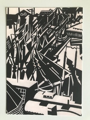 EDWARD WADSWORTH, 'HARBOUR OF FLUSHING', Werbekarte.