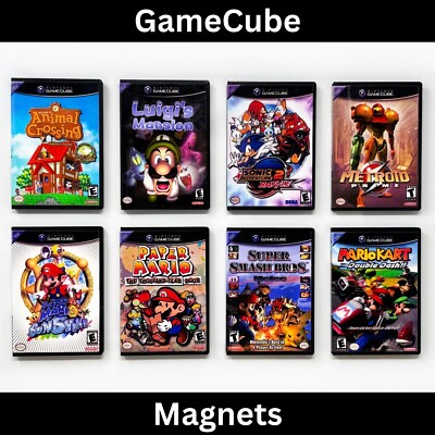 Gamecube Game Case Magnet, Nintendo Cover Art, Magnetic Fridge Decor, 3D GC Art