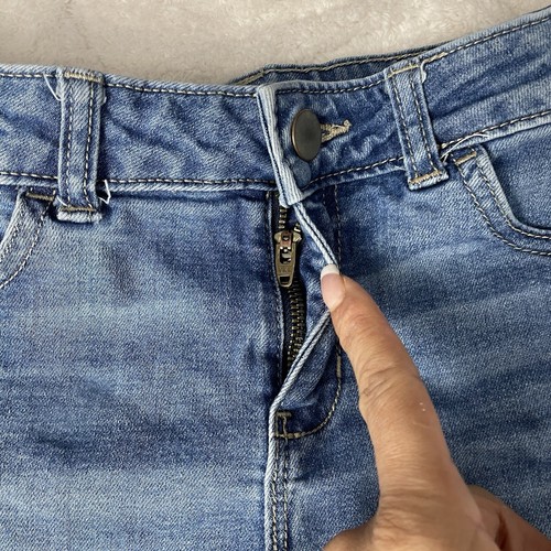 Wonder Nation Blue Stretch Fry Hem Denim Shorts Girls Size 12 Years Old Casual - Picture 5 of 15