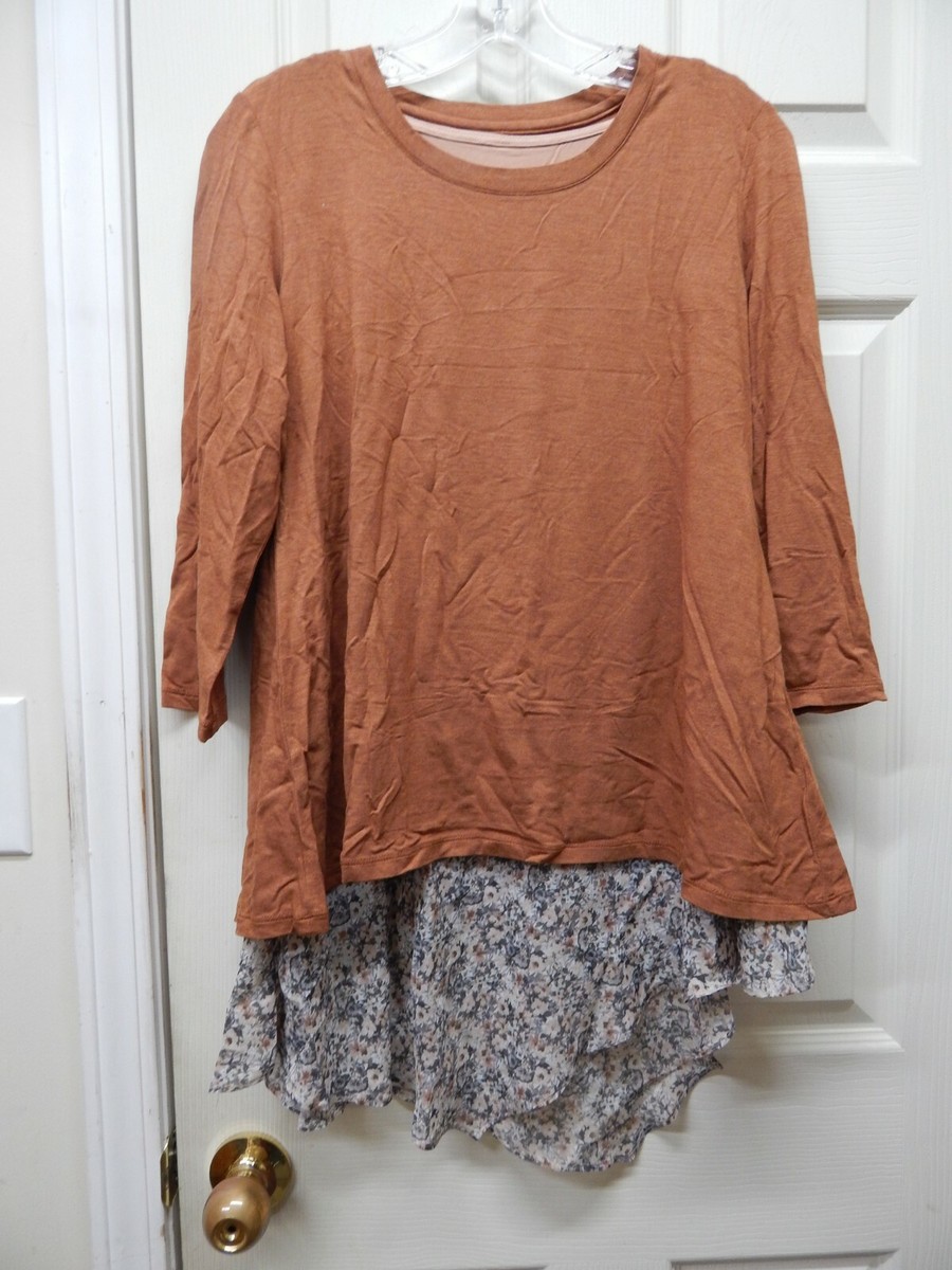 LOGO by Lori Goldstein Heathered Knit Top and Tank Twin Set