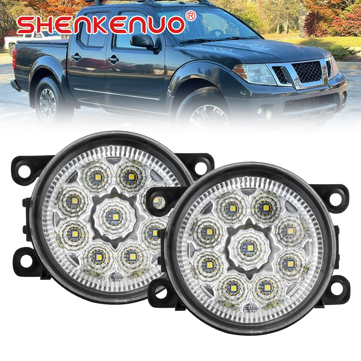 2005-2017 Nissan Frontier Front Bumper Fog Lights - Clear Lens Pair