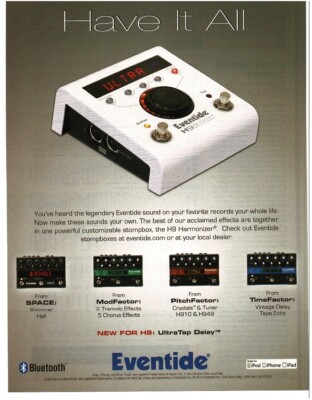 2013 EVENTIDE H9 Harmonizer Guitar Effects Pedal magazine print ad 1