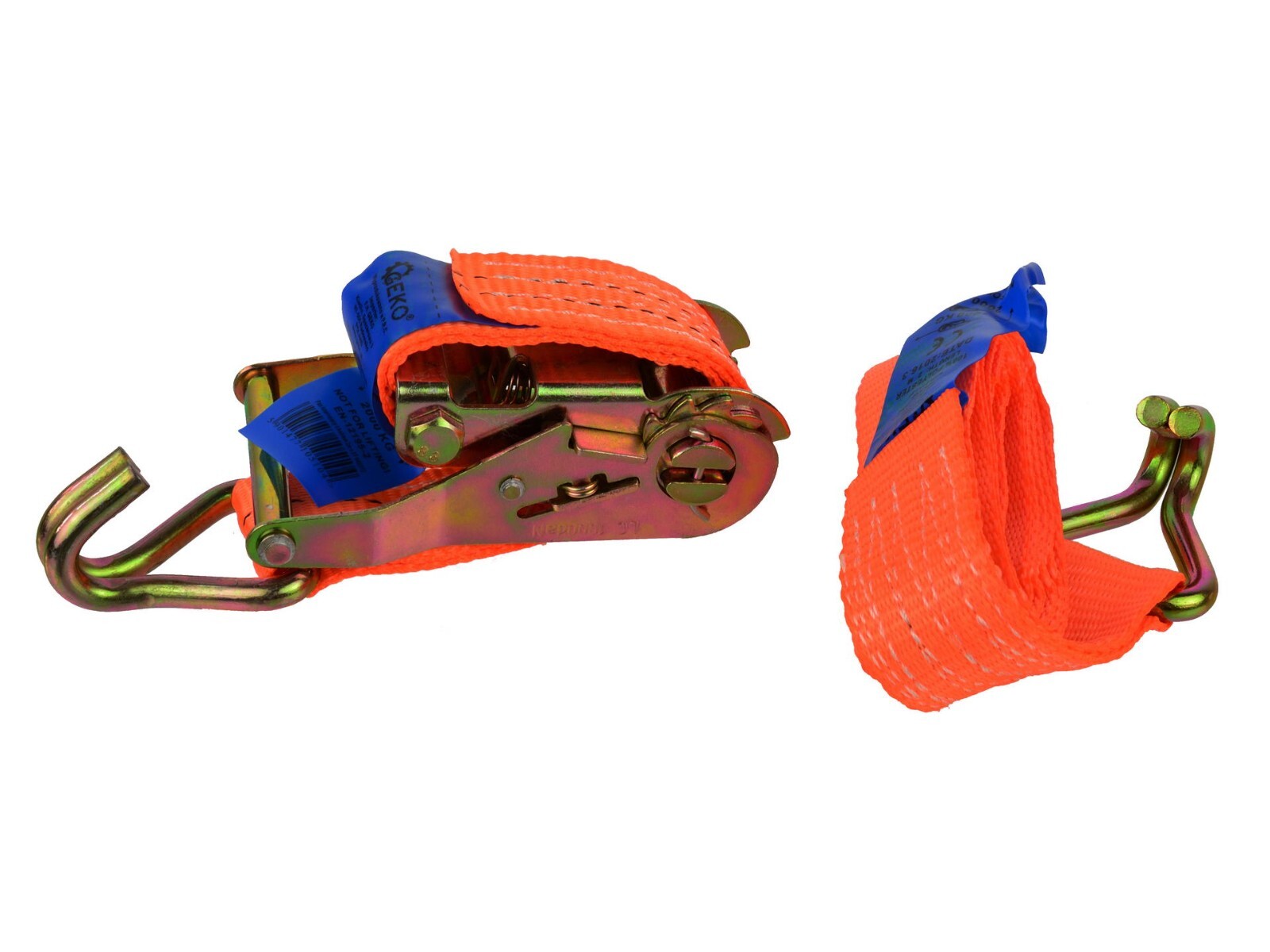 4 Stück Spanngurte 8m X 4000kg - Ratschengurte 50mm Orange TÜV Geprüft