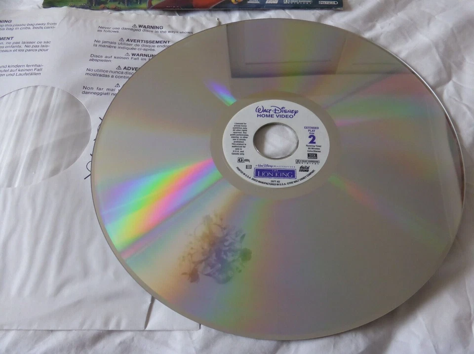 The Lion King LaserDisc NTSC Disney Film Movie Home Cinema Theatre Letterbox - Image 3 of 4