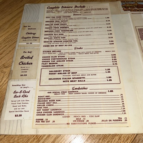 RESTAURANTE JACY'S y menú LOUNGE 79 de colección de los años 50 en Kedzie CHICAGO - Imagen 2 de 9