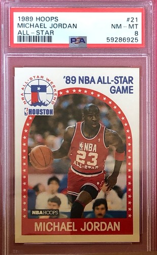 1989 Hoops Michael Jordan All Star 21 PSA 8 NM MT Chicago Bulls MVP 