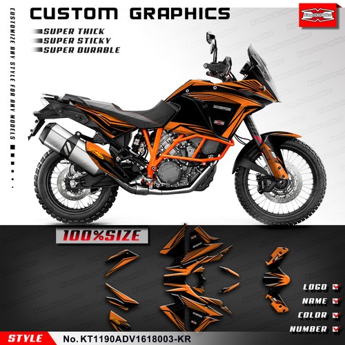Motorcycle Custom Decal Graphics Kit for 1050 1090 1190 Adventure 2016 2017 2018 - Picture 10 of 14