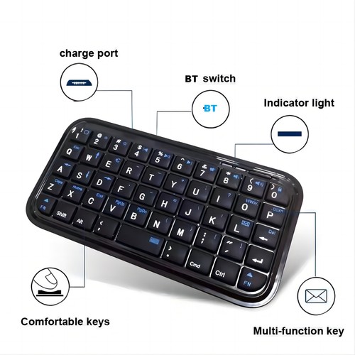 Slim Portable Bluetooth Wireless Keyboard For PC Laptop Tablet Android Windows - Picture 10 of 17