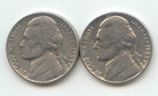 USA 1985D 1985P Five Cent American Jefferson Nickel 5c EXACT Set 2 Coins