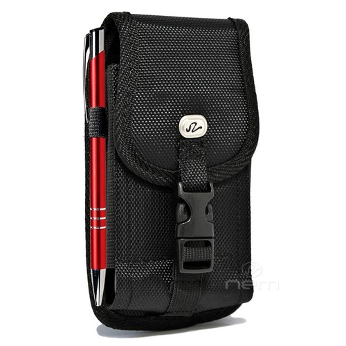 Für iPhone 16 Pro Max Robust Gürtelclip Schlaufen Robust Schnalle Nylon Tasche Schwarz - Bild 5 von 10