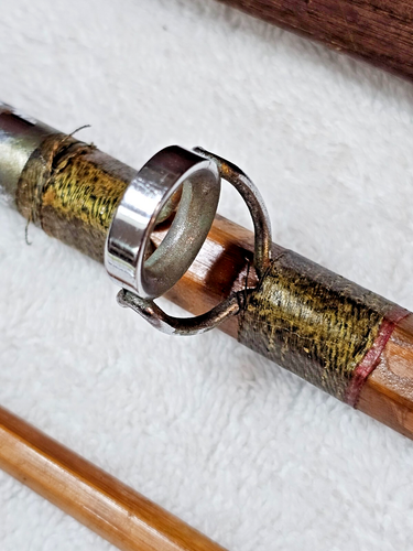 VTG 1950s Sakura Rainbow 102 Bamboo Rod Set w/ Rare Mahogany Saltwater Rod Japan - Picture 10 of 24