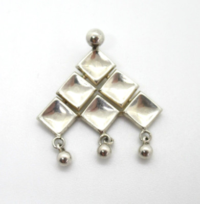 TOP DESIGNER Anhänger DAVID ANDERSEN 925 Silber Modernist 70s Space Age Norwegen