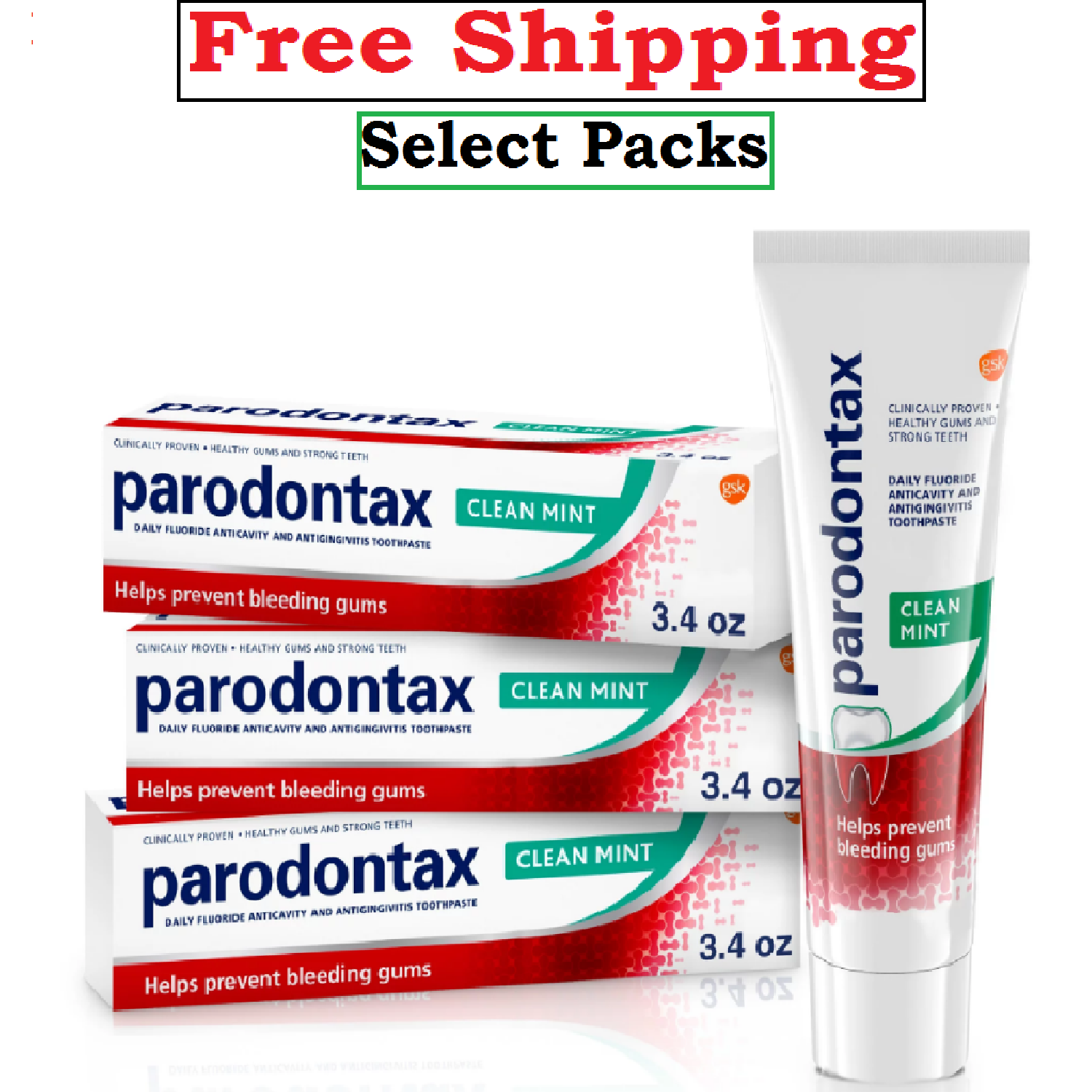 Parodontax Active Gum Repair Whitening Toothpaste 3.4 Oz Assorted Packs
