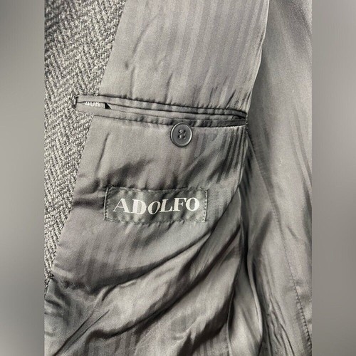Adolfo men's tweet gray and black blazer size 40 R - Picture 2 of 6