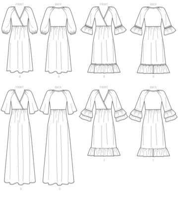 SEWING PATTERN Sew Women Clothes Dress Long Short Boho Style Easy Plus Size 7969 | eBay SEWING PATTERN Sew Women Clothes Dress Long Short Boho Style Easy Plus Size 7969 | eBay