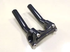 Black 6.5" Pullback Handlebar Risers w/ Top Clamp Fit For Harley Road King Glide