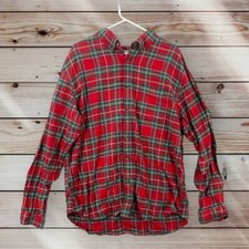 Old Navy Shirt Mens XXL Red Plaid Button Up Built In Flex Stretch NEW